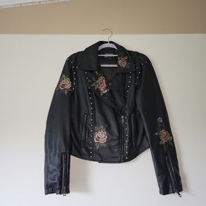 Faux Leather Jacket - Womans Medium
